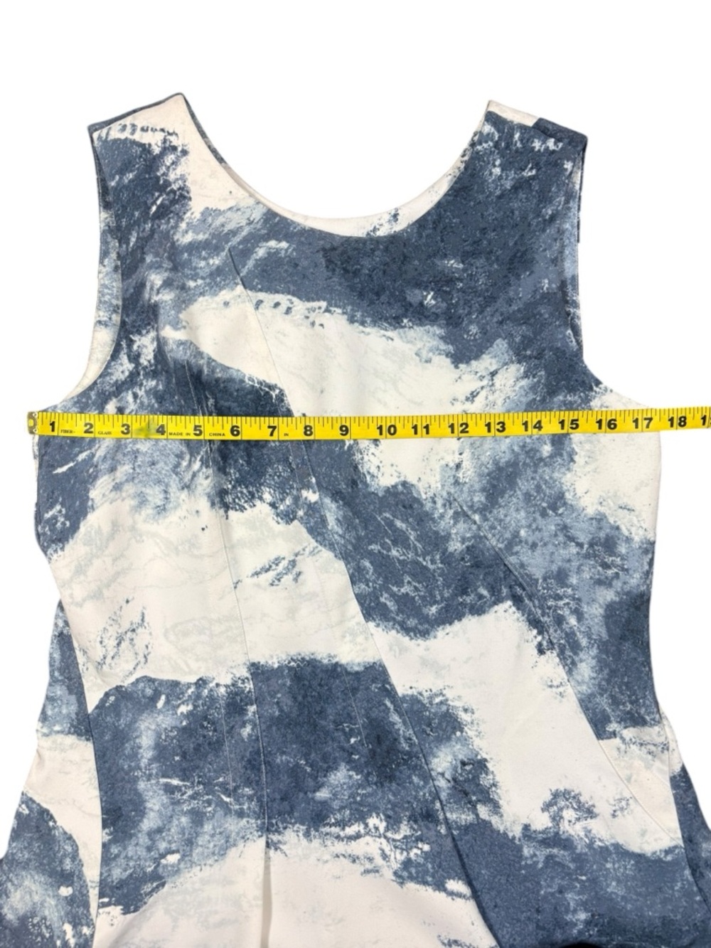 NIC+ZOE Blue and Cream Mini Dress - Picture 8 of 12